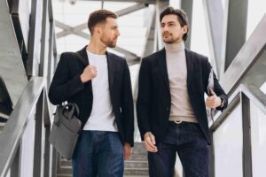 Business Casual men in Colder Weather
